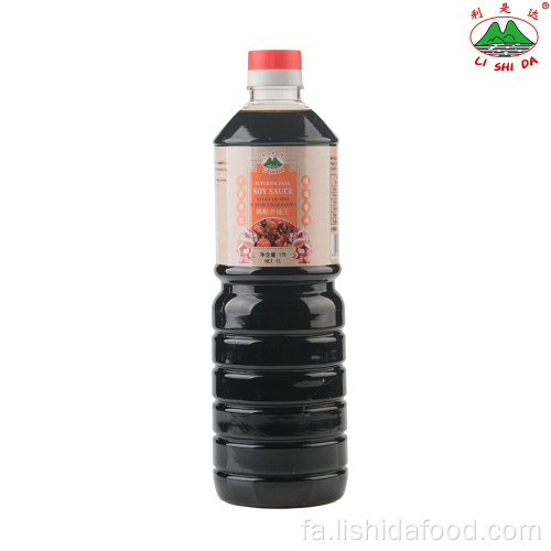 1000ml بطری شیشه ای فوق العاده سس سویا تیره